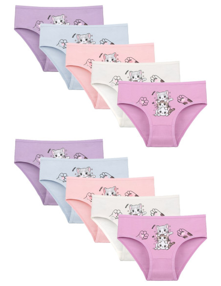 Donella 4171PB68 Assorted 10-Pack Girls' Briefs — wholesale for boutiques