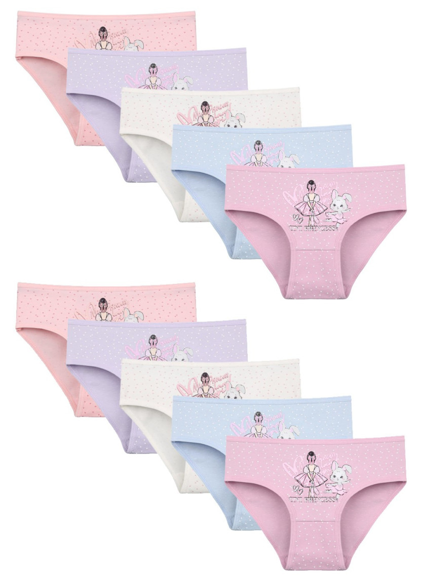 Donella 4181B18 Assorted 10-Pack Girls' Briefs — Turkey wholesale collection