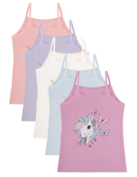 Donella 4371PB59 Assorted 10-Pack Girls' Tank Top — Turkish textile wholesale