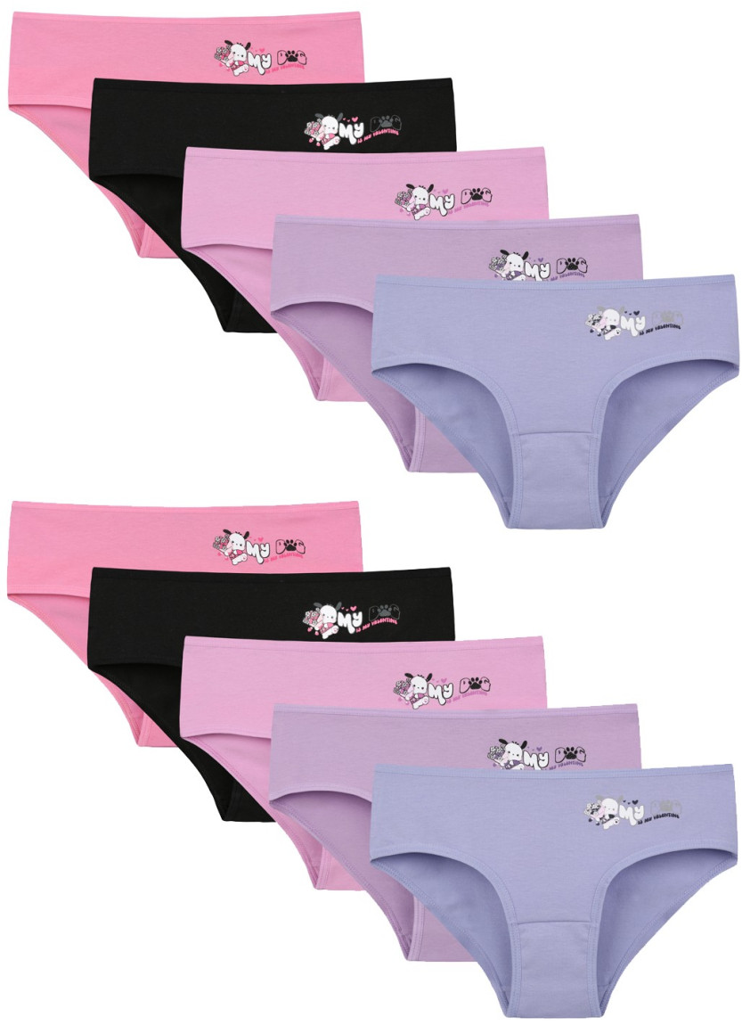 Donella 5071PB76 Assorted 10-Pack Girls' Briefs — Turkish factory wholesale