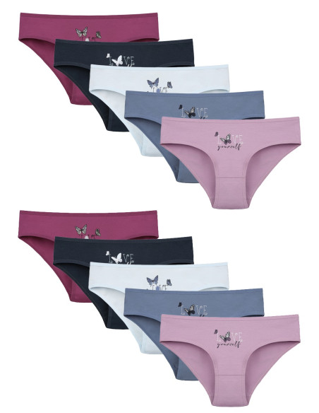 Donella 5171PB50 Assorted 10-Pack Girls' Briefs — direct Turkish factory supply