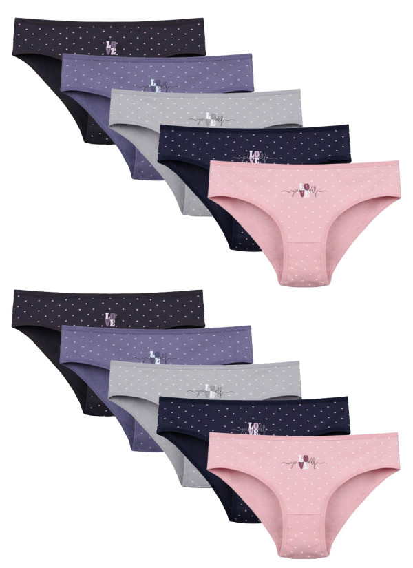 Donella 5181B8 Assorted 10-Pack Girls' Briefs — Turkey wholesale collection