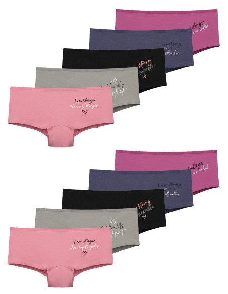 Donella 5771PB57 Assorted 10-Pack Girls' Briefs — Turkey wholesale collection