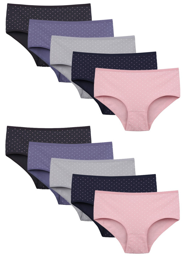 Donella 258110 Assorted 10-Pack Women's Briefs — factory-direct from Turkey