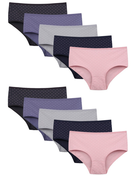 Donella 258110 Assorted 10-Pack Women's Briefs — factory-direct from Turkey