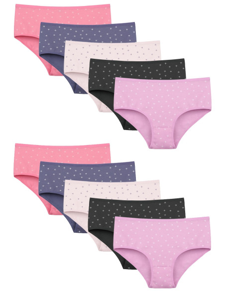Donella 258118 Assorted 10-Pack Women's Briefs — Turkish factory wholesale