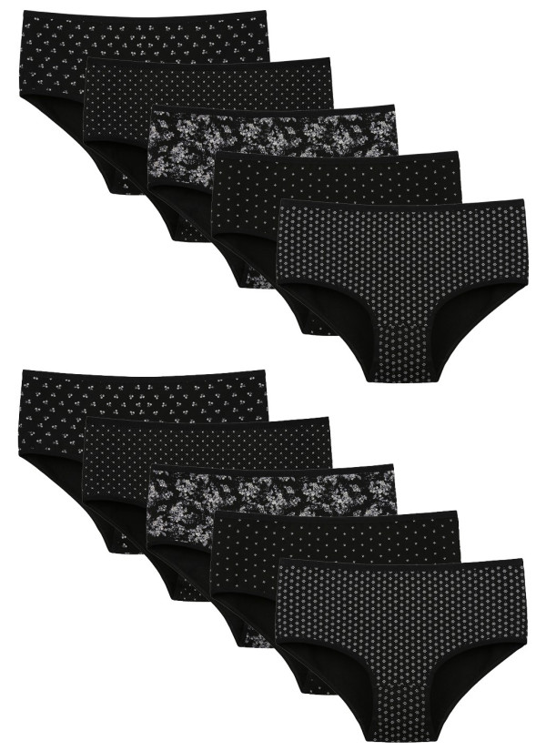 Donella 258121 Assorted 10-Pack Women's Briefs — wholesale from Turkey