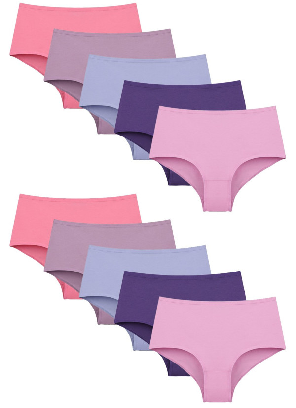 Donella 0671PD10 Assorted 10-Pack Women's Briefs — Turkish factory wholesale