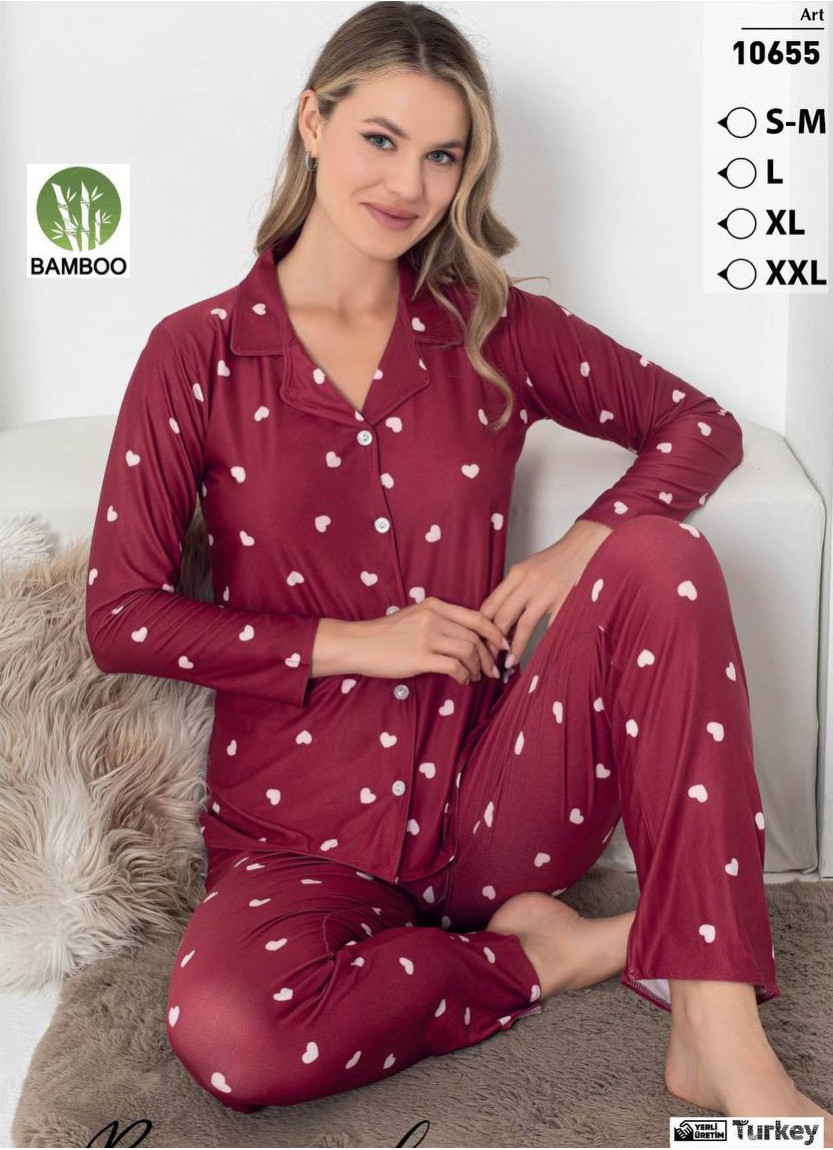 LEMARIES MİLAN 10655 Bamboo Women's Pajama Set (S/M+L+XL+XXL) — factory-direct from Turkey