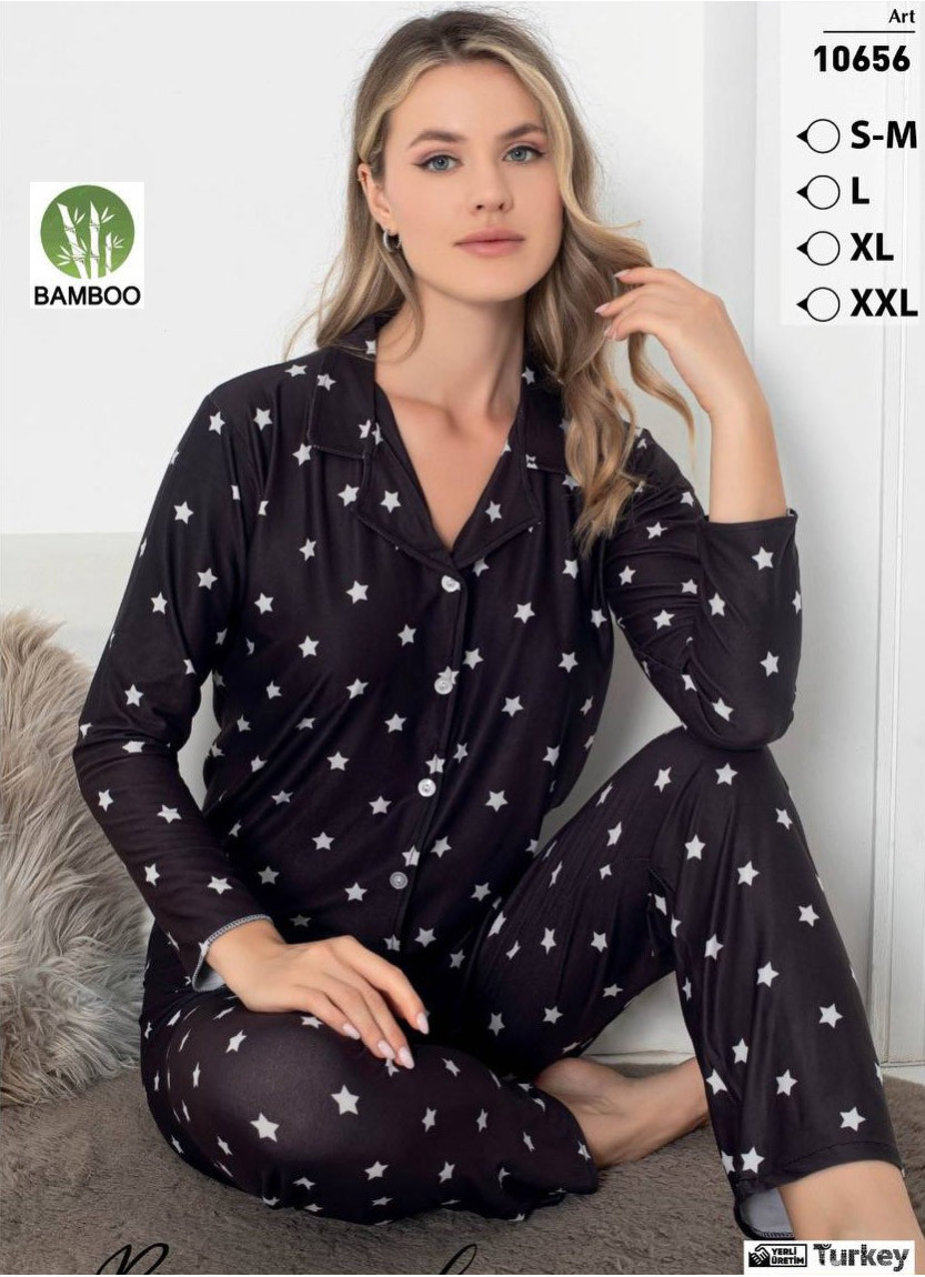 LEMARIES MİLAN 10656 Bamboo Women's Pajama Set (S/M+L+XL+XXL) — Turkish textile wholesale
