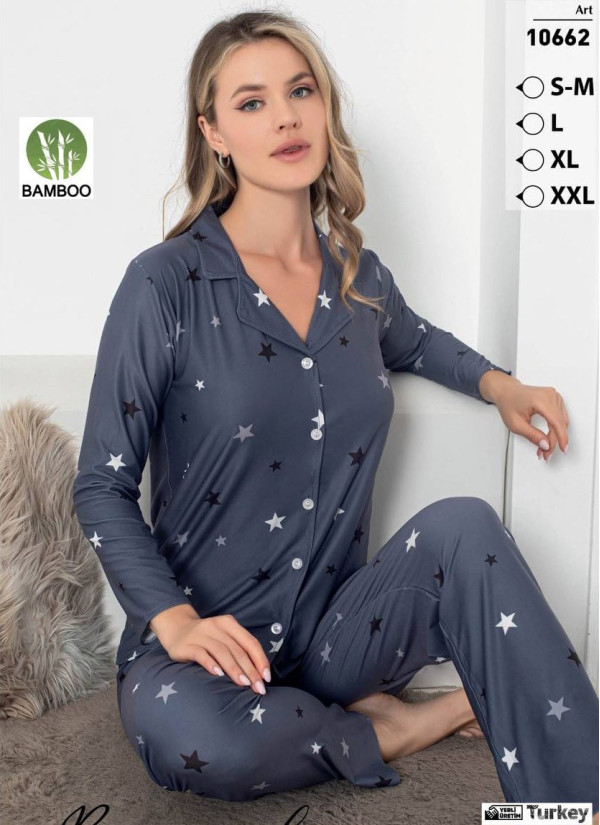 LEMARIES MİLAN 10662 Bamboo Women's Pajama Set (S/M+L+XL+XXL) — wholesale from Turkey