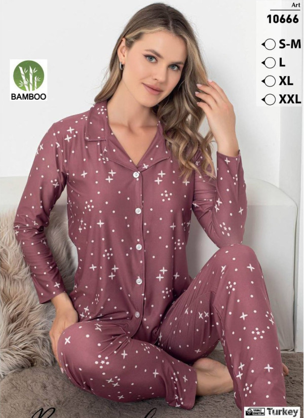 LEMARIES MİLAN 10666 Bamboo Women's Pajama Set (S/M+L+XL+XXL) — wholesale from Turkey