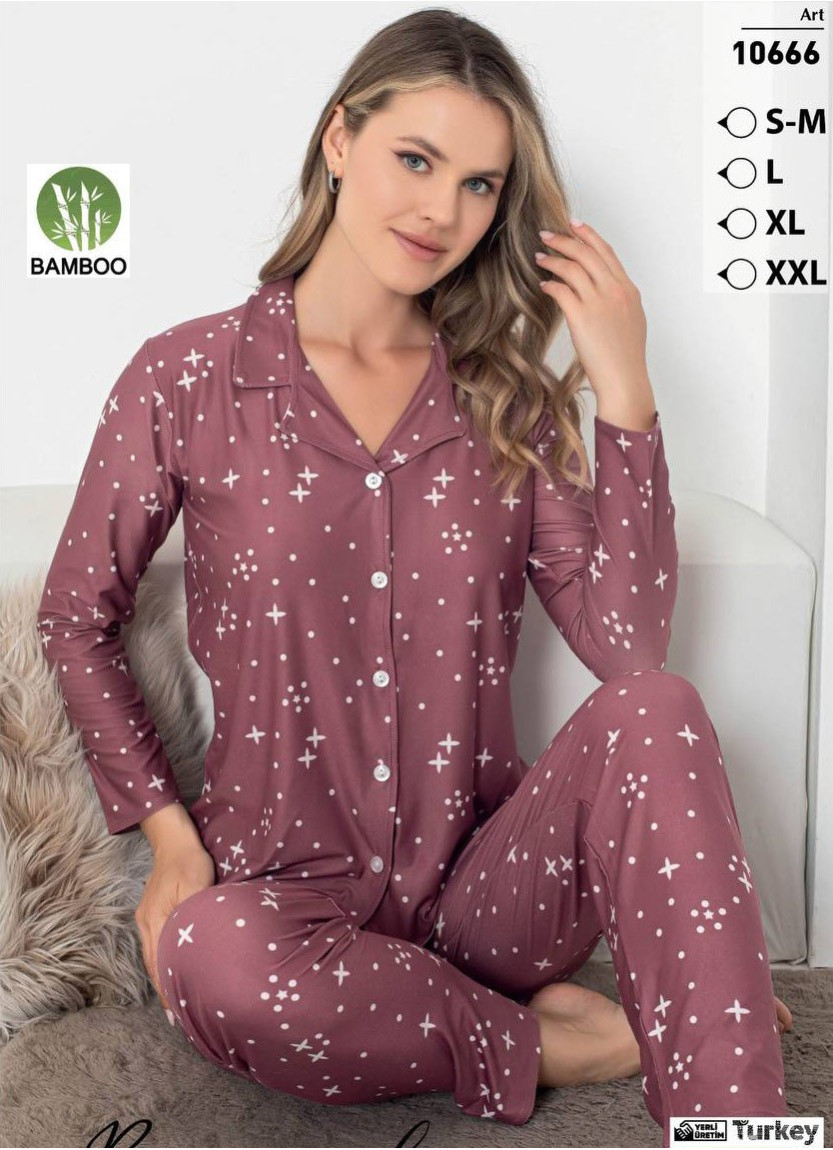LEMARIES MİLAN 10666 Bamboo Women's Pajama Set (S/M+L+XL+XXL) — wholesale from Turkey
