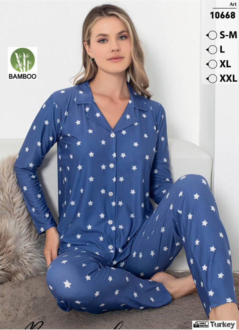 LEMARIES MİLAN 10668 Bamboo Women's Pajama Set (S/M+L+XL+XXL) — Turkish textile wholesale
