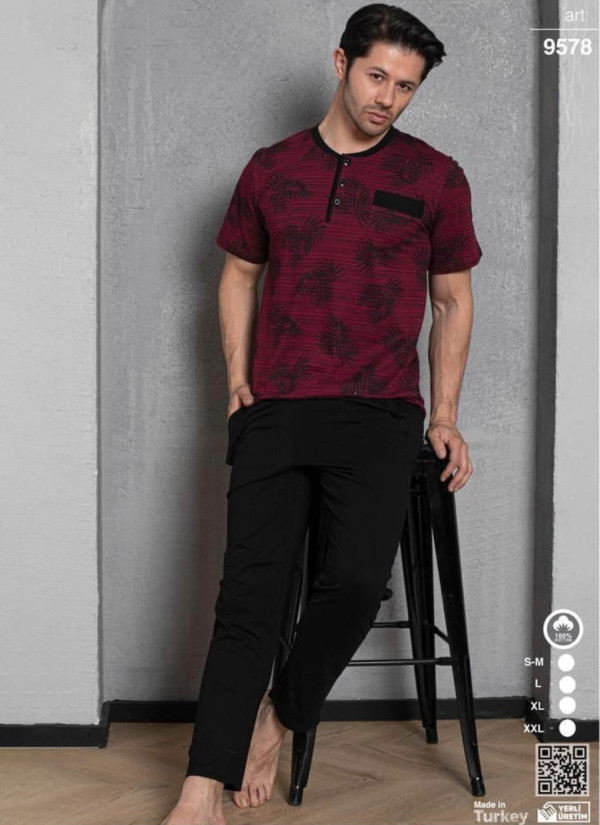 Seamlife 9578 Men's Pajama Set (SM+L+XL+2XL) — factory-direct from Turkey