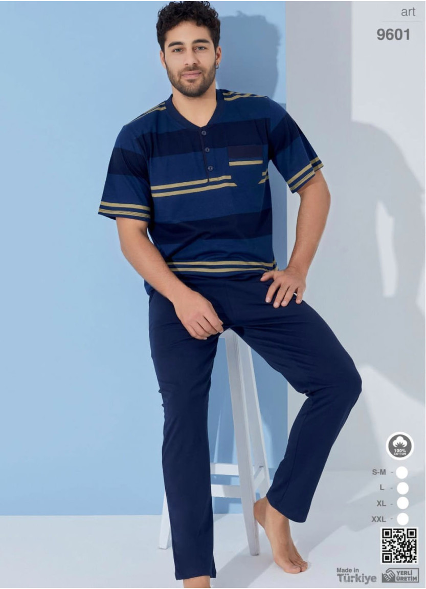 Seamlife 9601 Men's Pajama Set (SM+L+XL+2XL) — wholesale from Turkey
