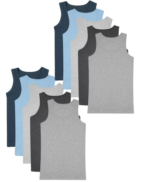Donella 7724 Assorted 10-Pack Boys' Tank Top — Turkish textile wholesale