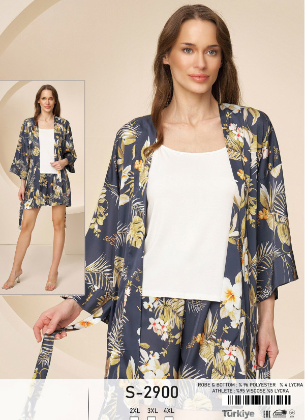 Caroline S-2900 Pants Homewear Set (2XL+3XL+4XL) — Istanbul wholesale supplier