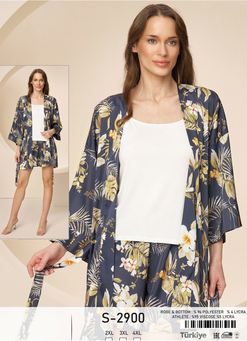 Caroline S-2900 Pants Homewear Set (2XL+3XL+4XL) — Istanbul wholesale supplier