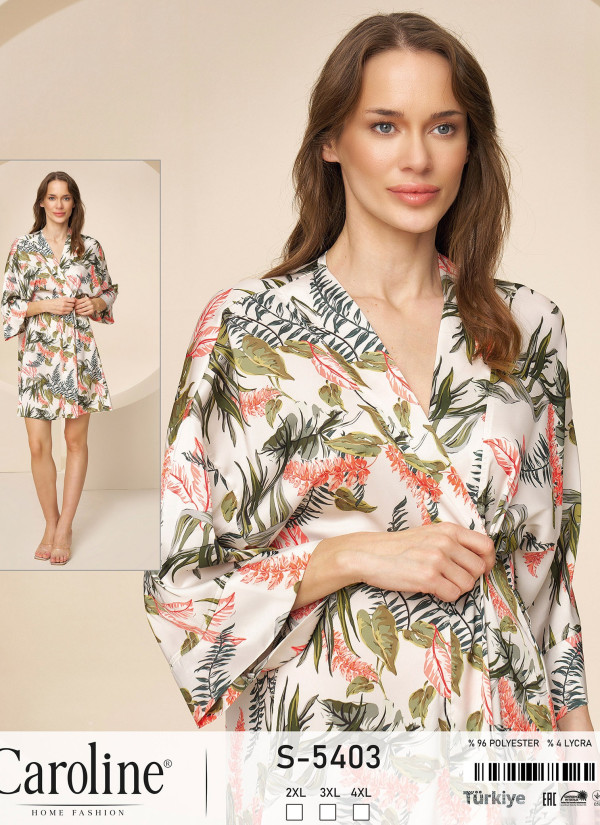 Caroline S-5403 Women's Robe (2XL+3XL+4XL) — Istanbul wholesale supplier