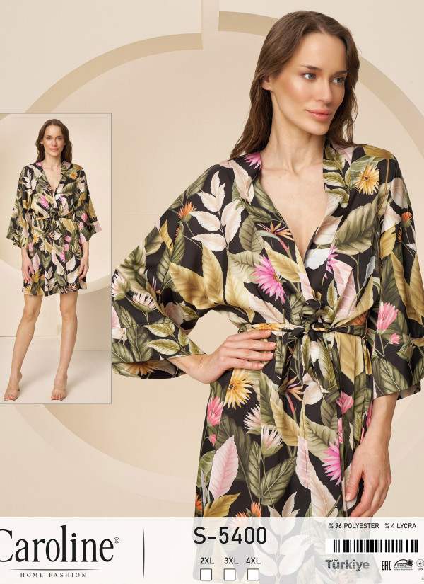 Caroline S-5405 Women's Robe (2XL+3XL+4XL) — direct Turkish factory supply