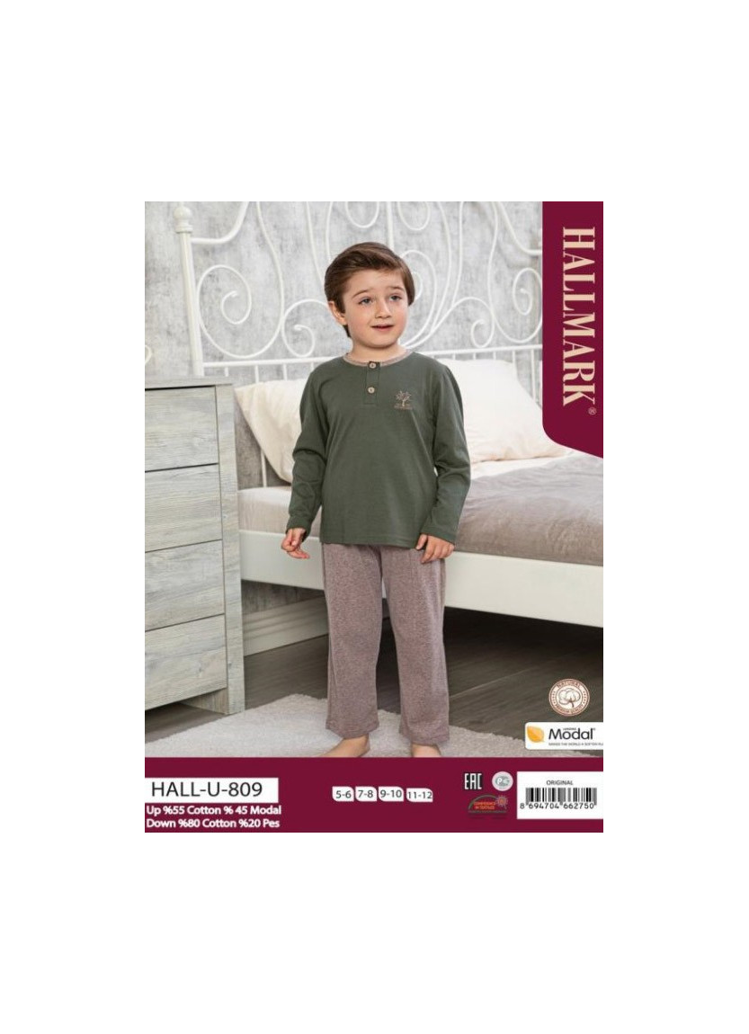 HALL-U809_ORI Kids' Pajama Set (5/6+7/8+9/10+11/12) — Turkish textile wholesale