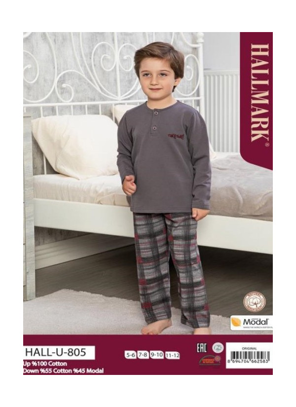 Пижама Детская Комплект с Брюками (5/6+7/8+9/10+11/12) HALLMARK HALL-U805_ORI — оптом для магазинов и бутиков