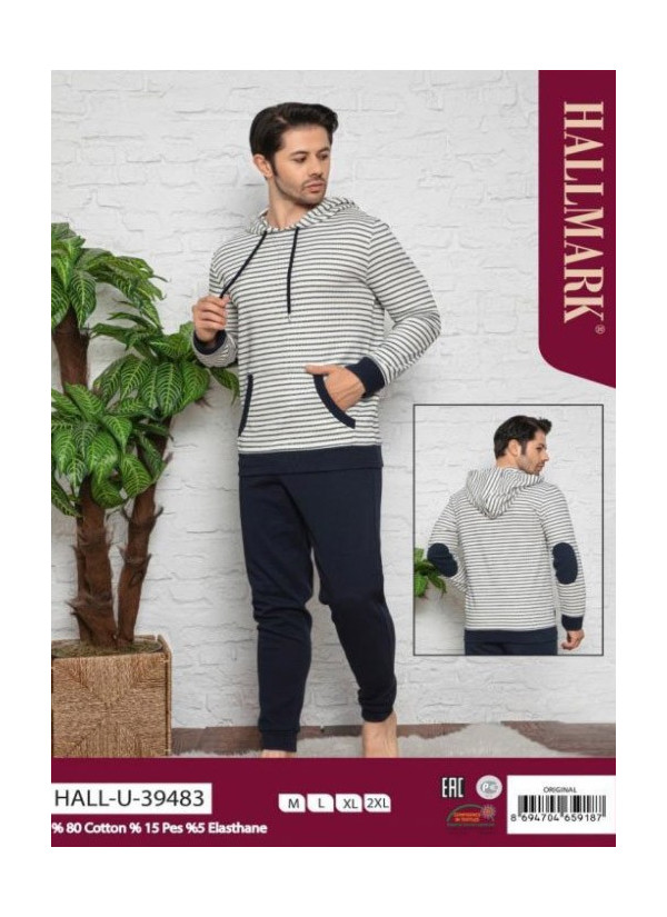 Мужской Комплект с Брюками (M+L+XL+2XL) HALLMARK HALL-U39483_ORI — турецкий текстиль оптом