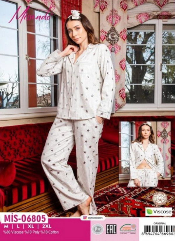 MİS-O6805_ORI Pants Homewear Set (M+L+XL+2XL) — wholesale from Turkey