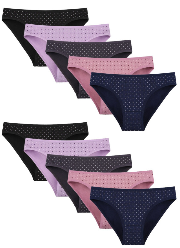 Donella 218127 Assorted 10-Pack Women's Briefs — Turkish factory wholesale