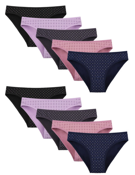 Donella 218127 Assorted 10-Pack Women's Briefs — Turkish factory wholesale