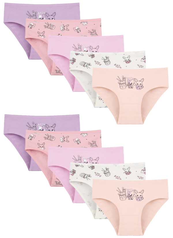 Donella 4181B26 Assorted 10-Pack Girls' Briefs — factory-direct from Turkey