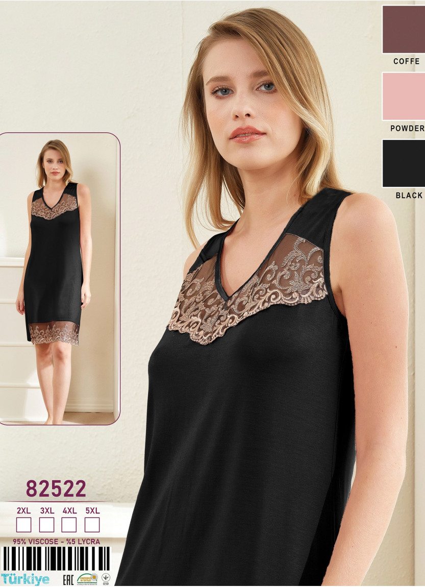 Caroline 82522 Оптом Турция Фабрика Ночная Сорочка 2XL+3XL+4XL+5XL Caroline 82522 Купить Оптом с Турции