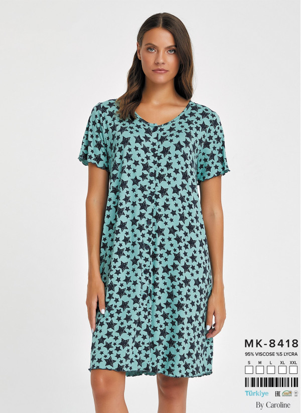 Caroline MK-8418 Women's Robe (S+M+L+XL+XXL) — Turkish factory wholesale