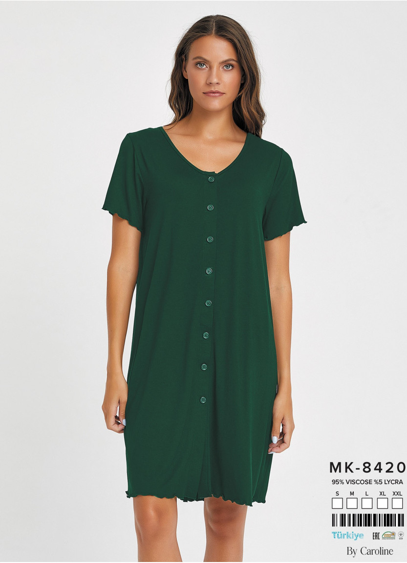 Халат Женский Домашний на Пуговицах (S+M+L+XL+XXL) la notte Caroline MK-8420 — фабричная коллекция оптом