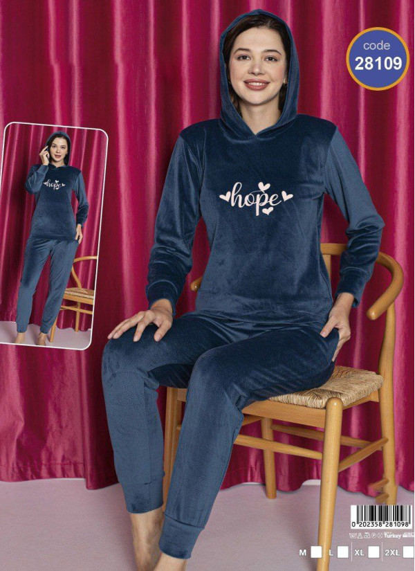 Lady 28109 Velour Pants Homewear Set (M+L+XL+2XL) — wholesale for boutiques