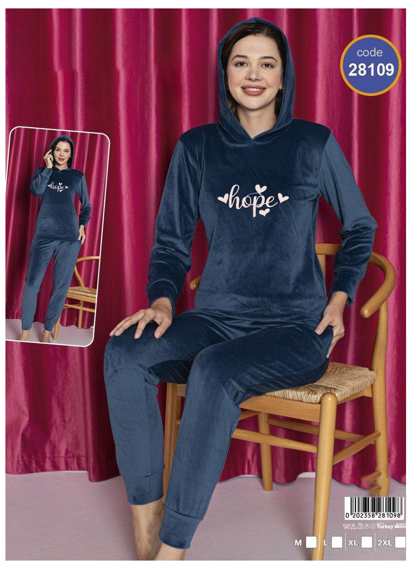 Lady 28109 Velour Pants Homewear Set (M+L+XL+2XL) — wholesale for boutiques