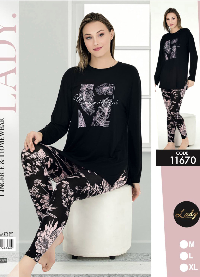 Женский Комплект с Брюками (M+L+XL) Lady 11670 — купить оптом со Стамбула