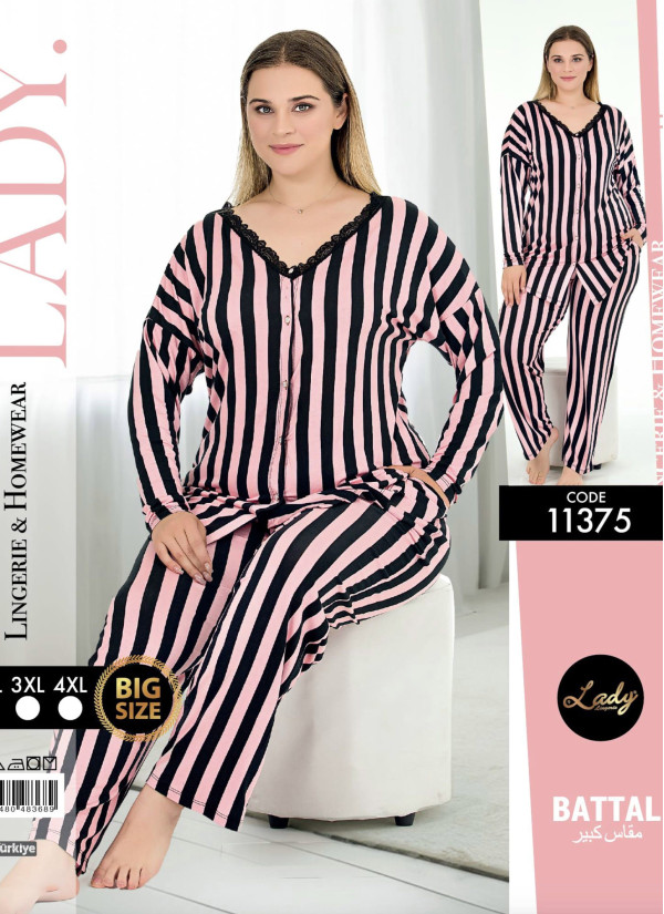 Lady 11375 Btl Uz Pants Homewear Set (2XL+3XL+4XL) — wholesale for boutiques