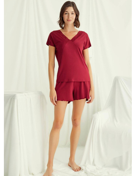 Monamise 18516 Shorts Homewear Set (S+XL+2XL+3XL) — wholesale from Turkey