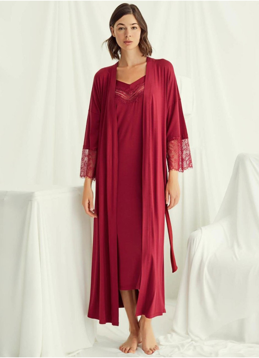 Monamise 18520 Robe Set (S+M+L+XL+2XL+3XL) — Turkish factory wholesale