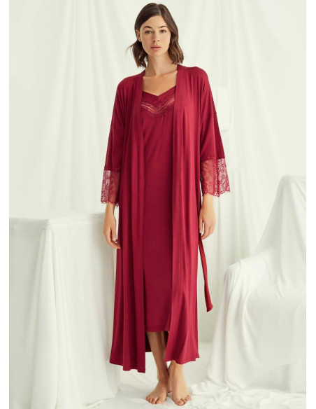 Monamise 18520 Robe Set (S+M+L+XL+2XL+3XL) — Turkish factory wholesale