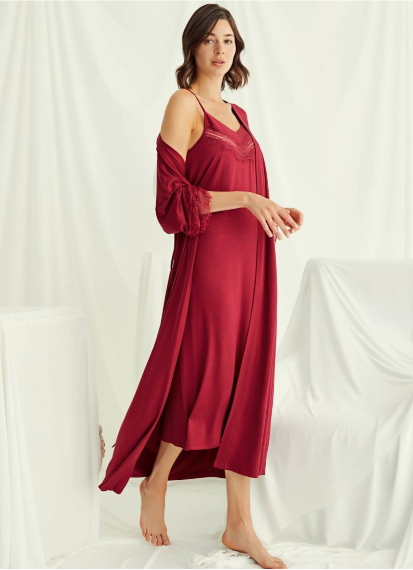 Женский Комплект с Халатом 2-КА (S+M+L+XL+2XL+3XL) MONAMISE Monamise 18520 — купить оптом со Стамбула