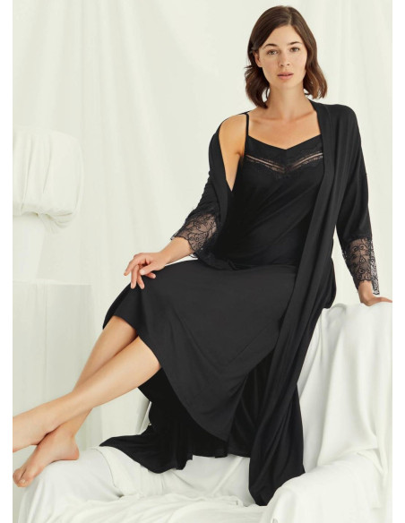 Женский Комплект с Халатом 2-КА (S+M+L+XL+2XL+3XL) MONAMISE Monamise 18507 — купить оптом из Турции