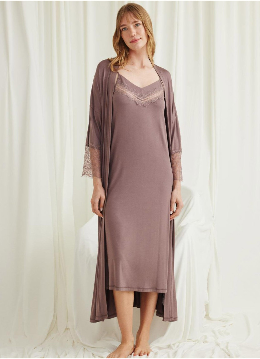 Monamise 18550 Robe Set (S+M+L+XL+2XL+3XL) — Turkish factory wholesale