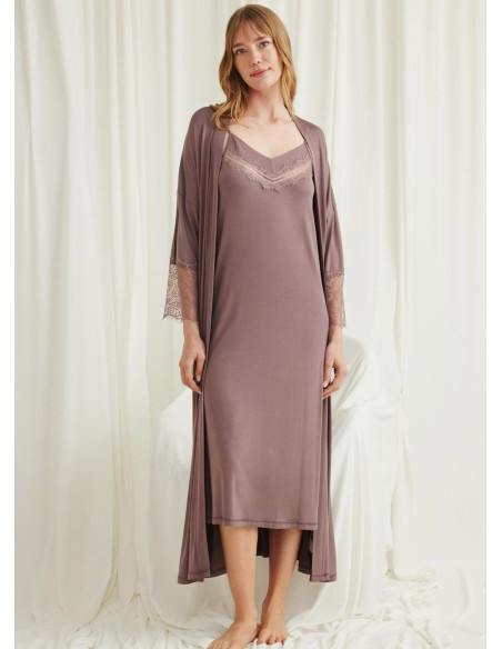 Monamise 18550 Robe Set (S+M+L+XL+2XL+3XL) — Turkish factory wholesale