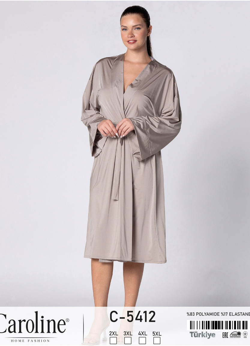 Caroline C-5412 Оптом Турция Фабрика Халат Женский (2XL+3XL+4XL+5XL) Caroline Купить Оптом с Турции