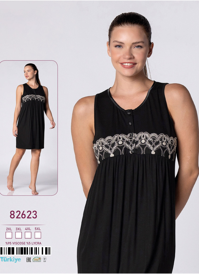 Caroline 82623 Nightdress (2XL+3XL+4XL+5XL) — direct Turkish factory supply