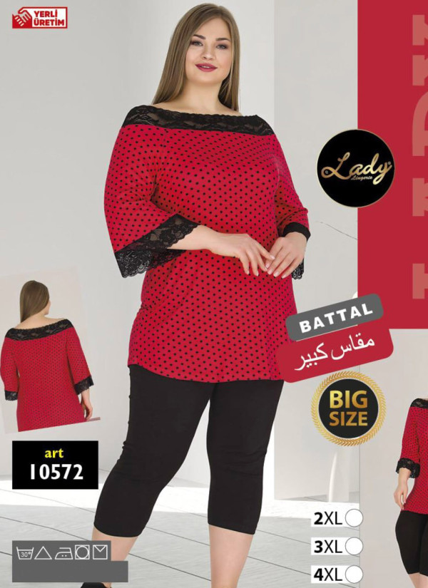 Lady BTL 10572 Capri Homewear Set (2XL+3XL+4XL) — wholesale for boutiques