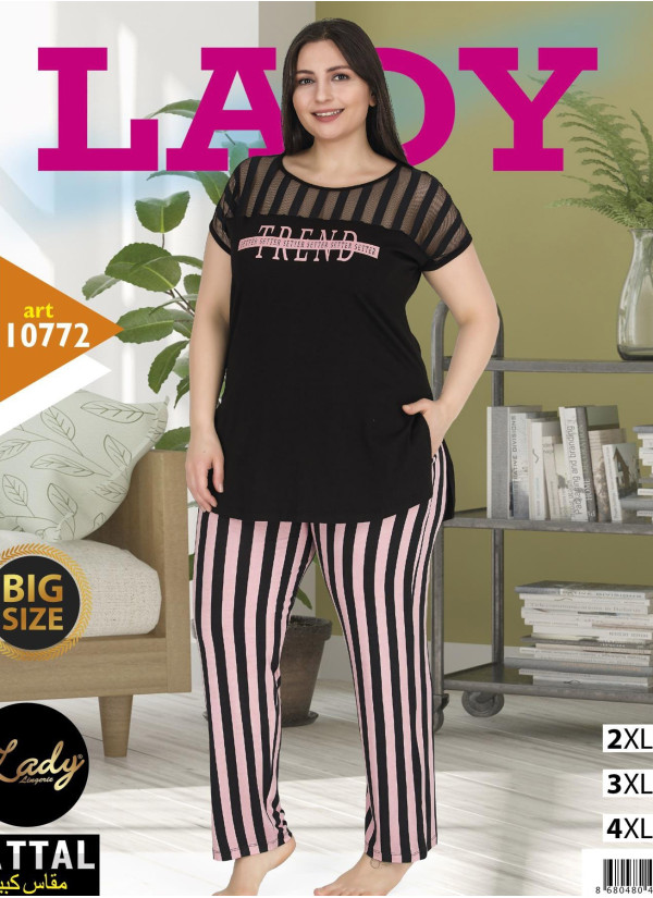 Lady BTL ksa 10772 Pants Homewear Set (2XL+3XL+4XL) — Turkey wholesale collection 2